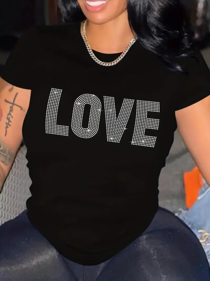 Valentine's Day Love Round Neck Women's T-shirt