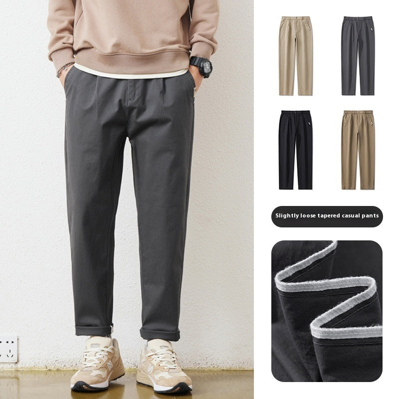 All-matching Khaki Tooling Straight-leg Pants