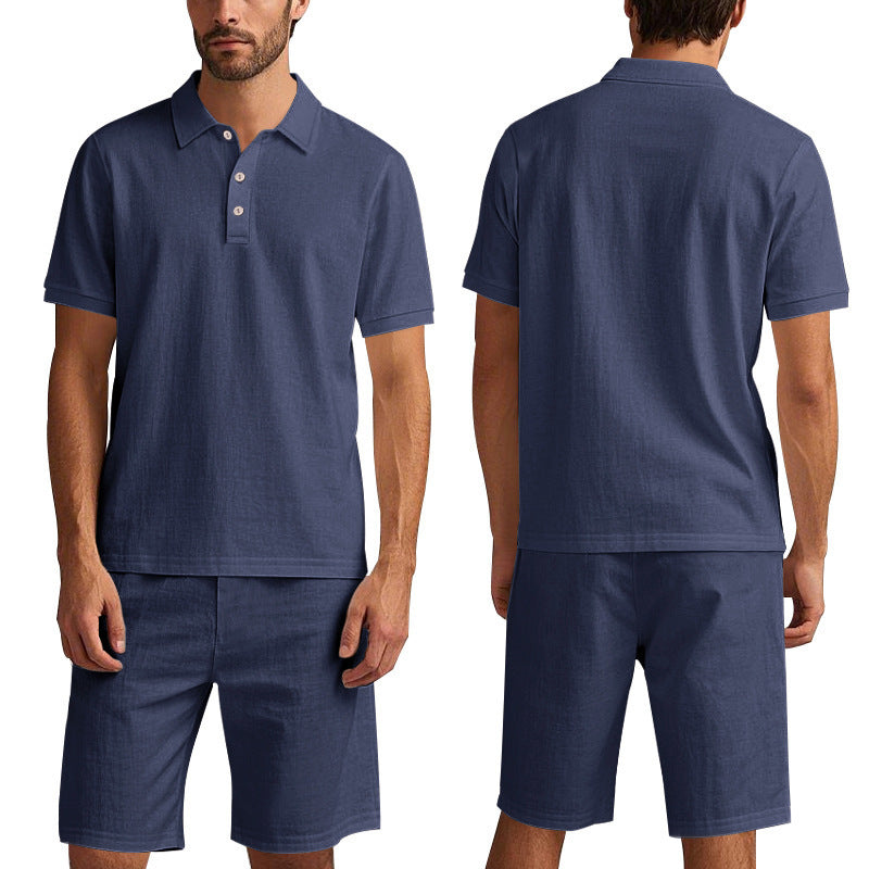Men's Loose Linen Breathable Shorts Suit