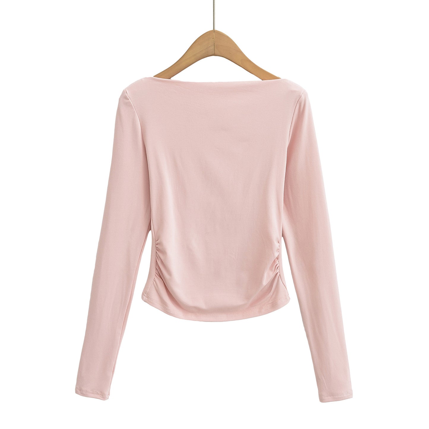 Pure Hot Girl Sexy Off-the-shoulder Pleated Long Sleeve