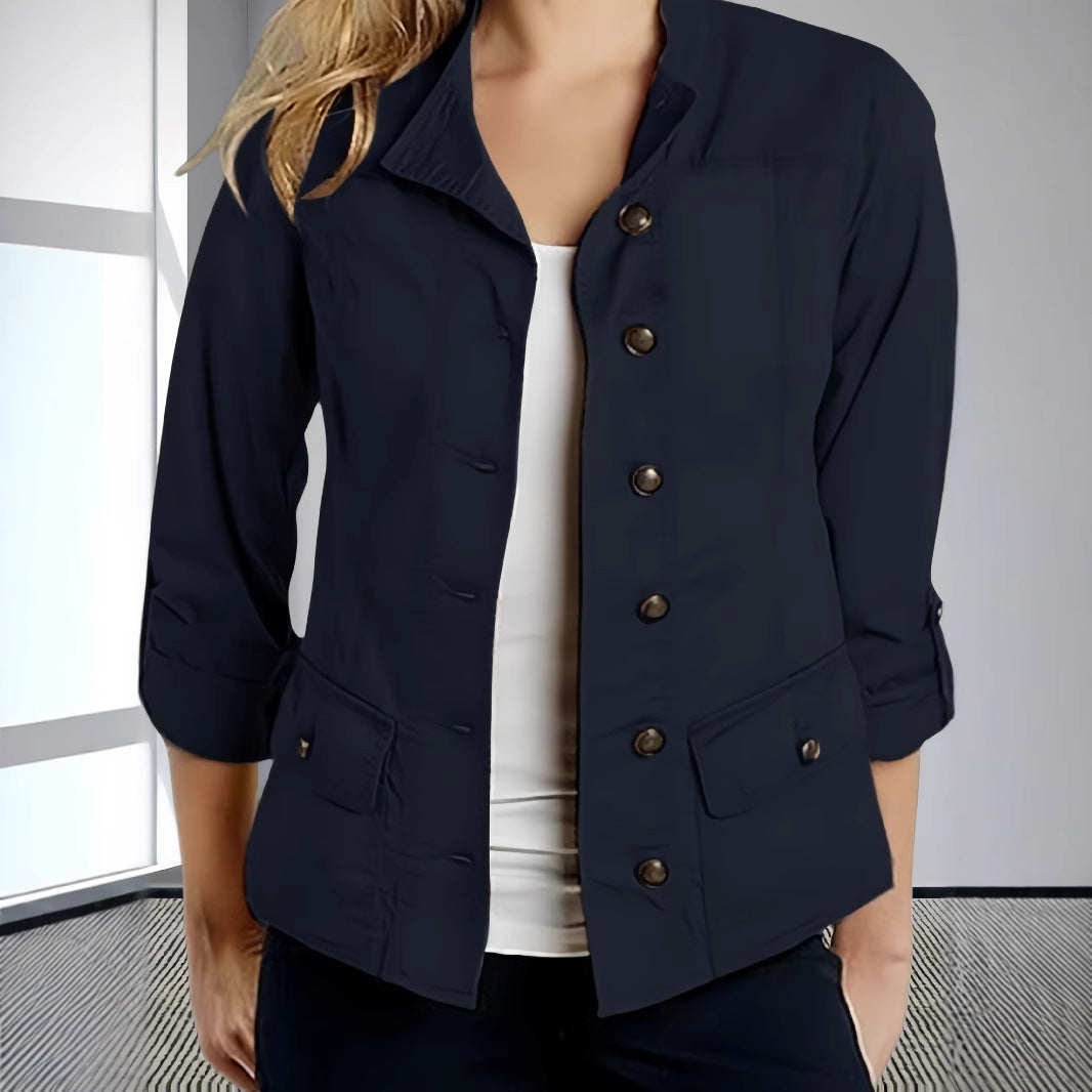 Sleeve Single-breasted Casual Jacket
