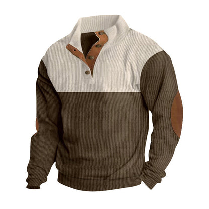 Men's Button Half-open Stand Coat Fashion Sweater