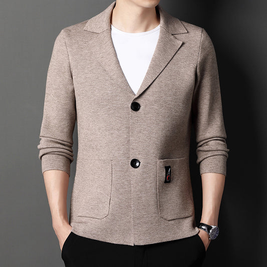 Men's Knit Cardigan Suit