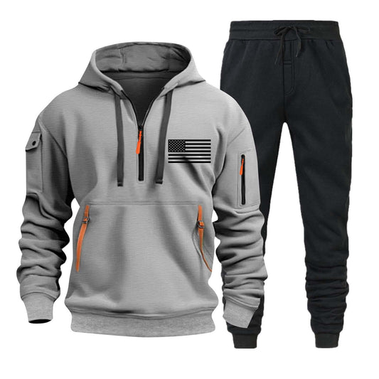 Hoodie Zipper Multi-pocket Pullover Suit