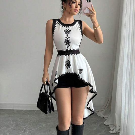 Dovetail Sleeveless Pullover Dress