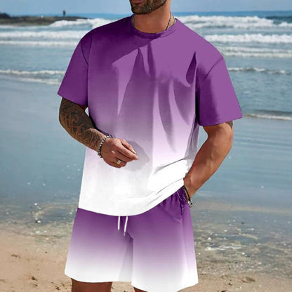 Men's Short-sleeved T-shirt Shorts Suit