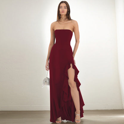 Sexy Split Maxi Tube Dress