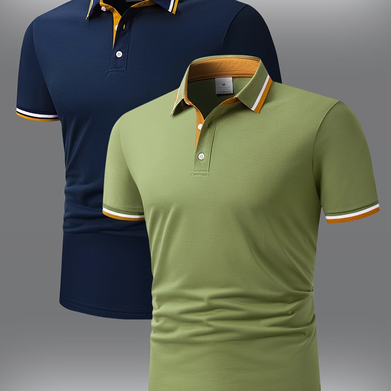 Men's Short-sleeved Shirt With Contrasting Colors
