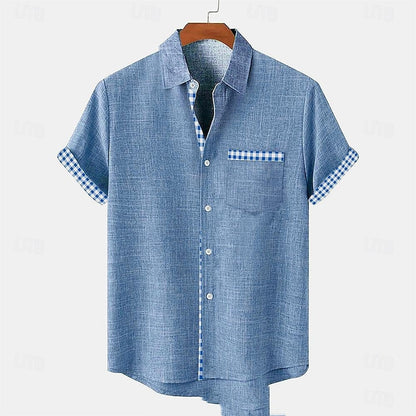 Ocean Fish Pattern Lapel Loose Sleeve T-Shirt
