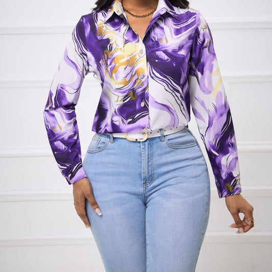 Ladies' Elegant Fashionable Long Sleeved Shirt