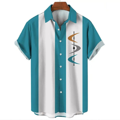Men's Hawaiian Shirt Button Short Sleeve