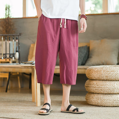 Cotton And Linen Shorts Pants