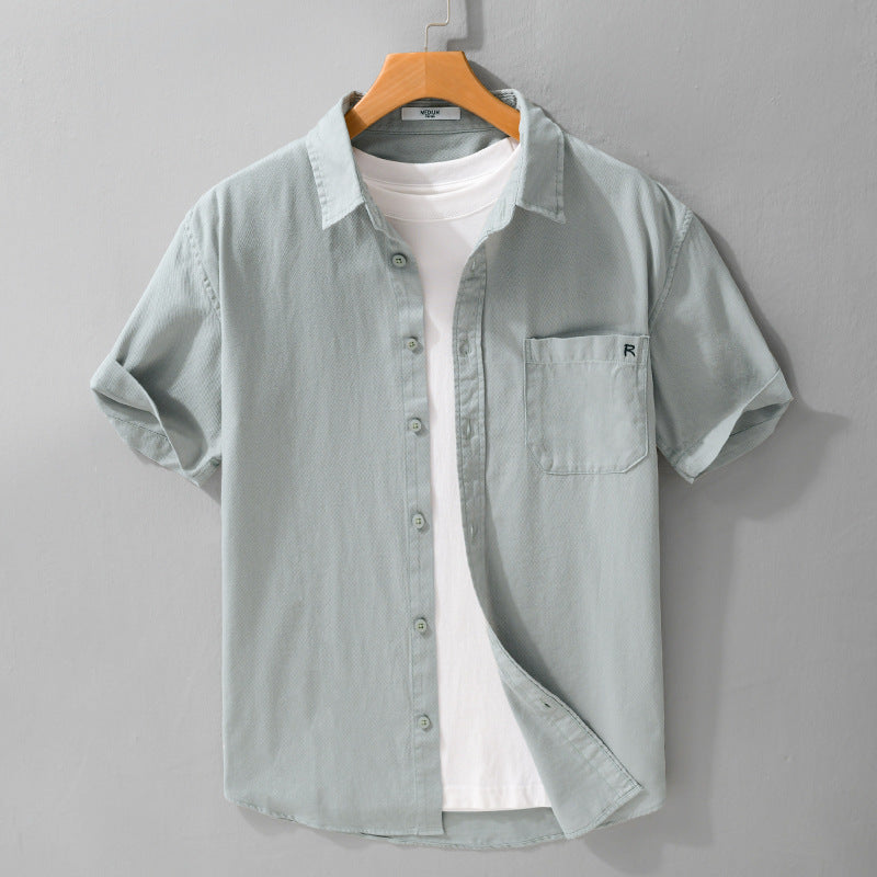 Menswear Simple All-matching Short-sleeved Shirt