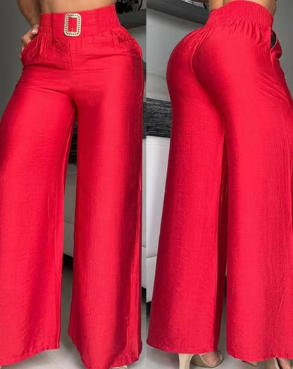 Wide Leg High Waist Loose And Slimming Trousers