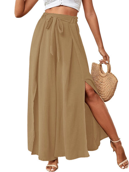 Women Simplicity Skirts Khaki