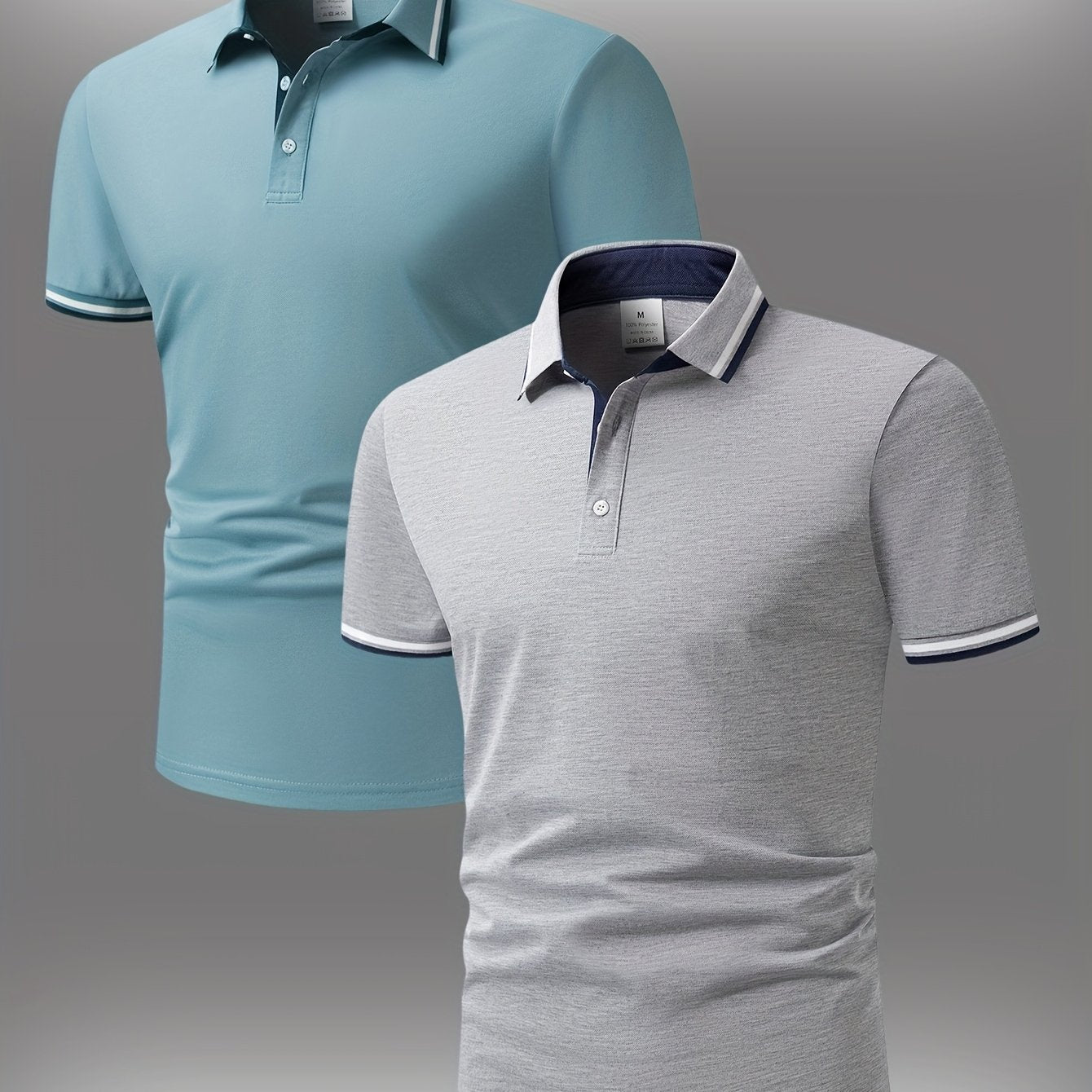 Men's Short-sleeved Shirt With Contrasting Colors