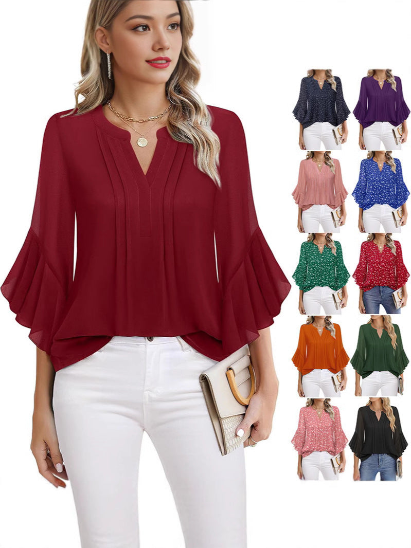 Women's Three-quarters Sleeve Tops Dressy
