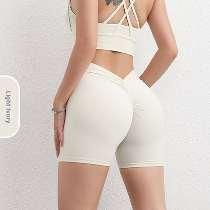 Three Points Peach Nude Workout Pants