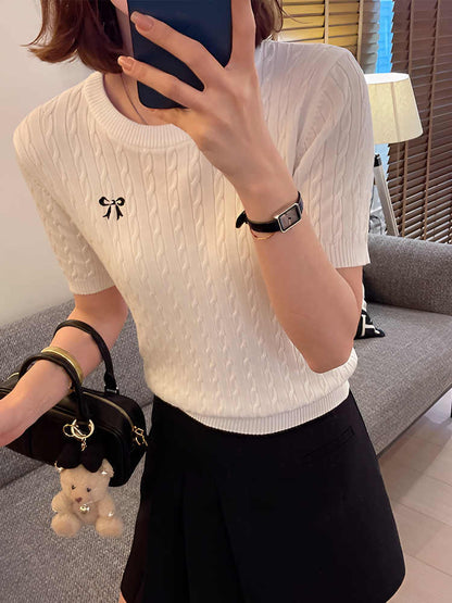 Twist Knitted Short Sleeve