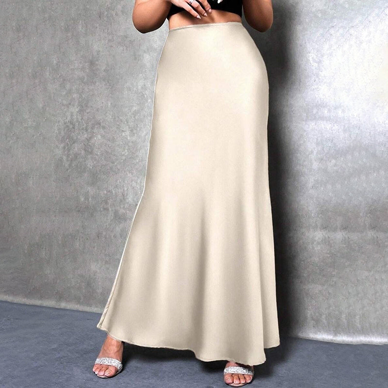 Women's Waist Flared Midi Cocktail Party Wedding Long Skirt