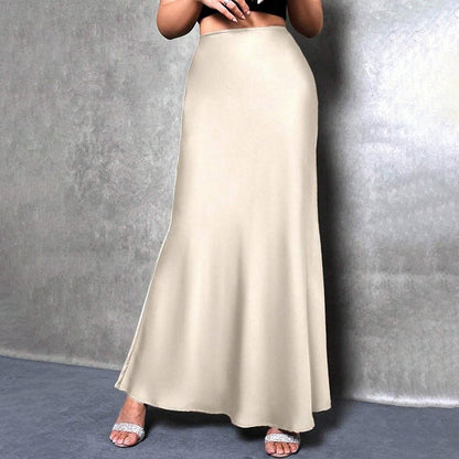 Women's Waist Flared Midi Cocktail Party Wedding Long Skirt