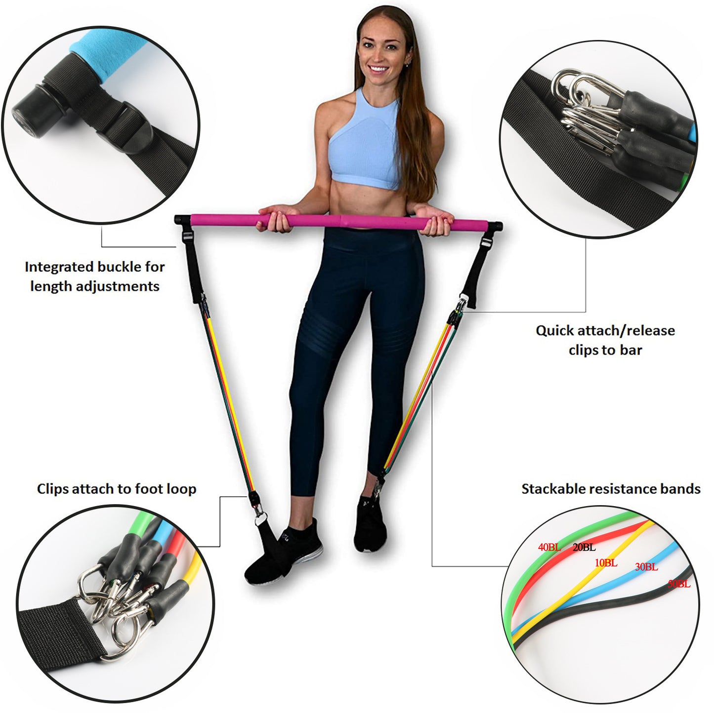 Bar Sport Resistance Bands Workout Equipment