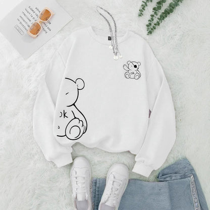 Nice Kawaii OK Teddy Bear Sweatshirts