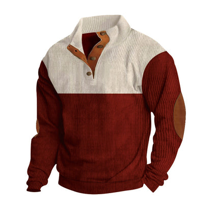 Men's Button Half-open Stand Coat Fashion Sweater