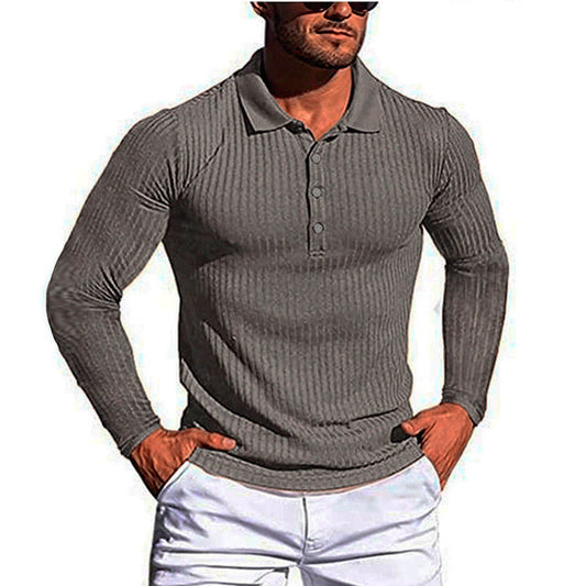 High Elastic Slim Knit Bottoming Men T-Shirt
