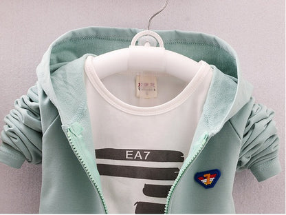 Boys & girls zipper striped trousers children' suit
