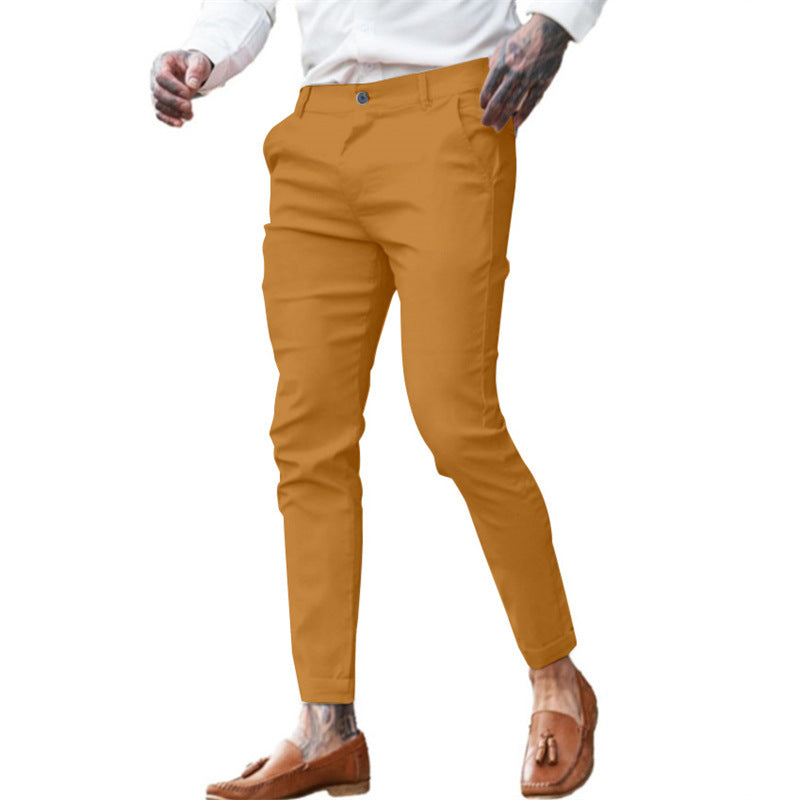 Men's Twill Cotton Stretch Fashion Slim Pencil Pants