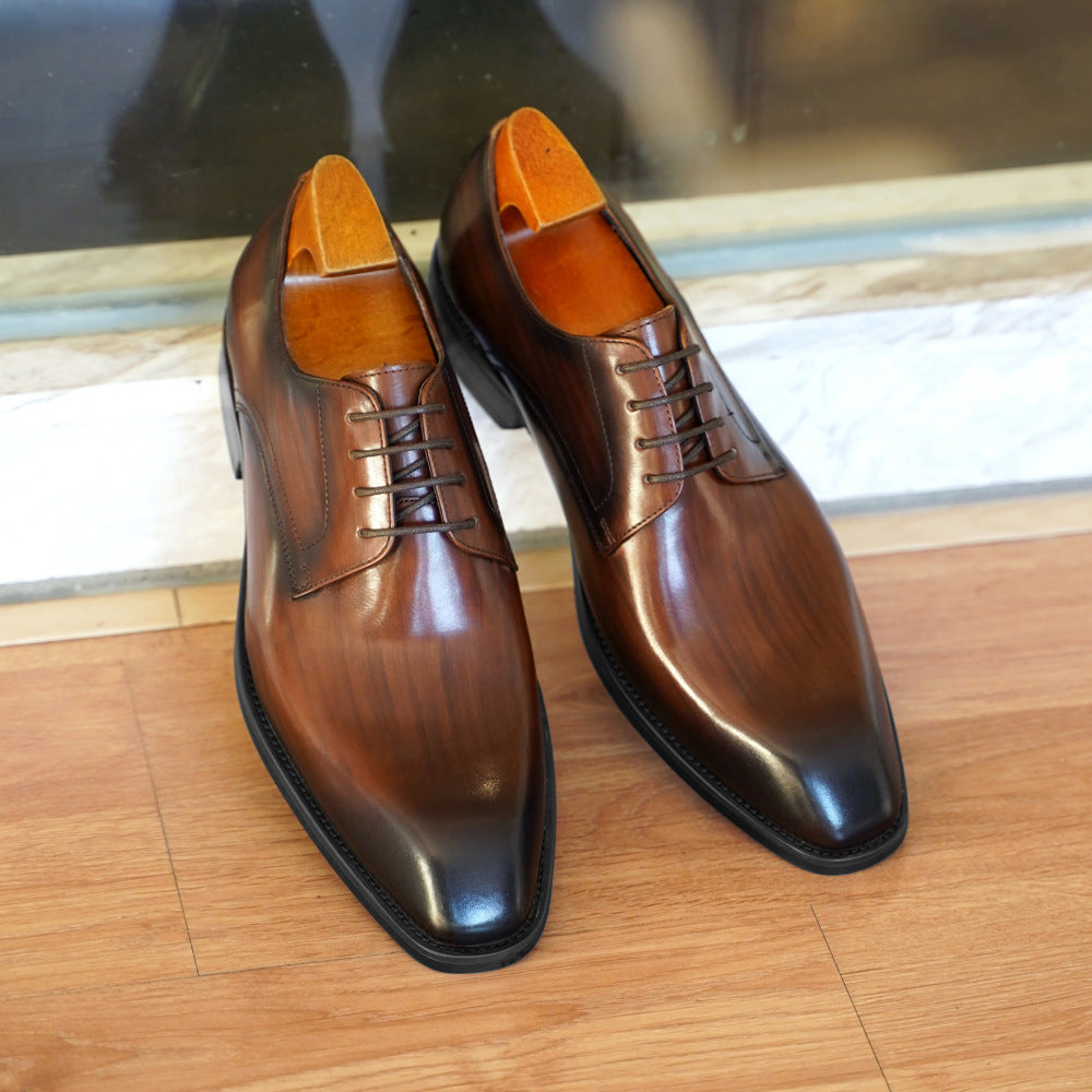 Vintage Fashion Square Toe Leather Shoes