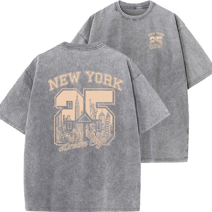Men's Vintage Washed Short-sleeved T-shirt