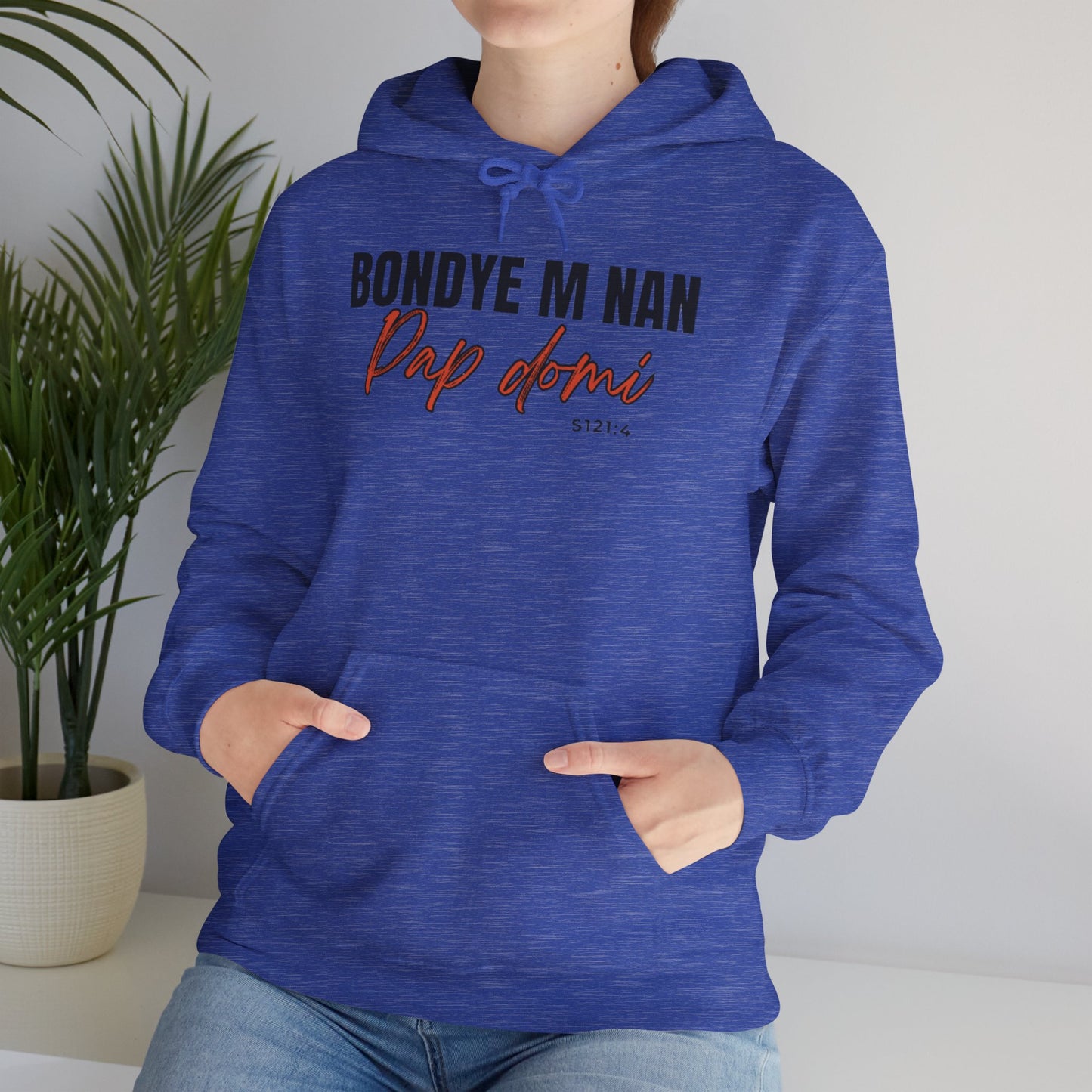 Hoodie Designed "Bondye m nan pap Domi"