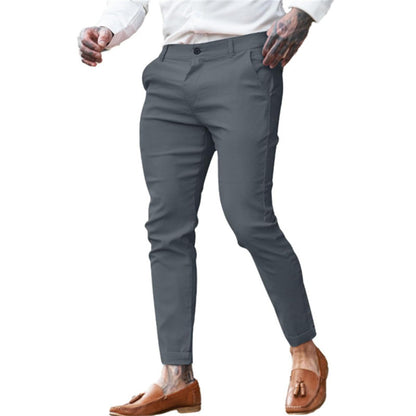 Men's Twill Cotton Stretch Fashion Slim Pencil Pants