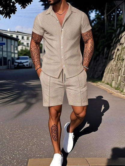 Men's Fashion Short Sleeve Suit