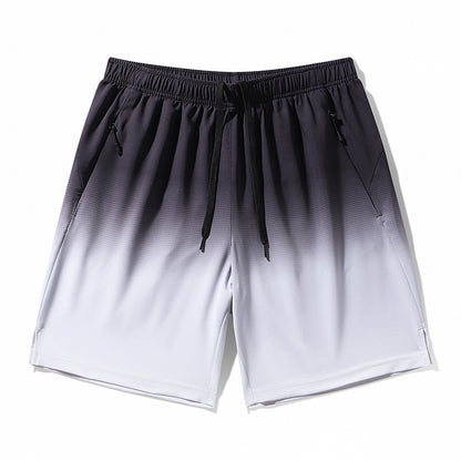 Men's Gradient Sports Summer Thin Ice Silk Shorts Beach Pants