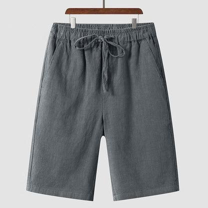 Linen Shorts Men's Cropped Pants