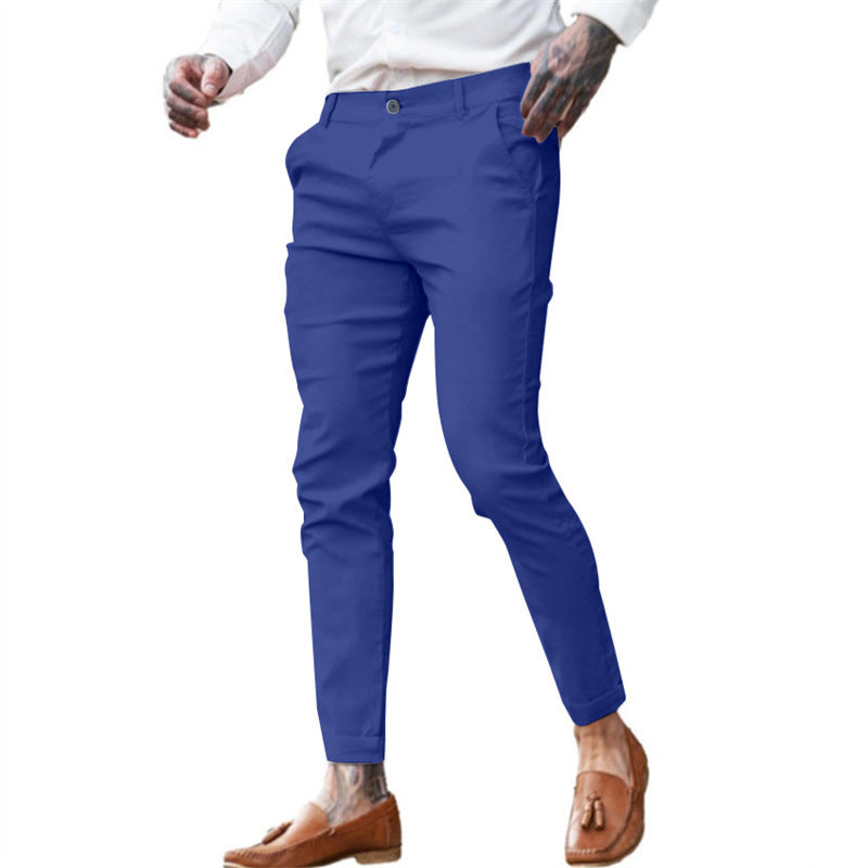 Men's Twill Cotton Stretch Fashion Slim Pencil Pants