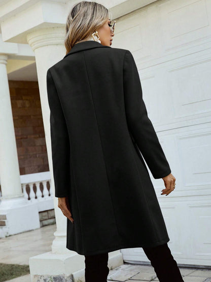 Clasi Double Breasted Lapel Collar Overcoat