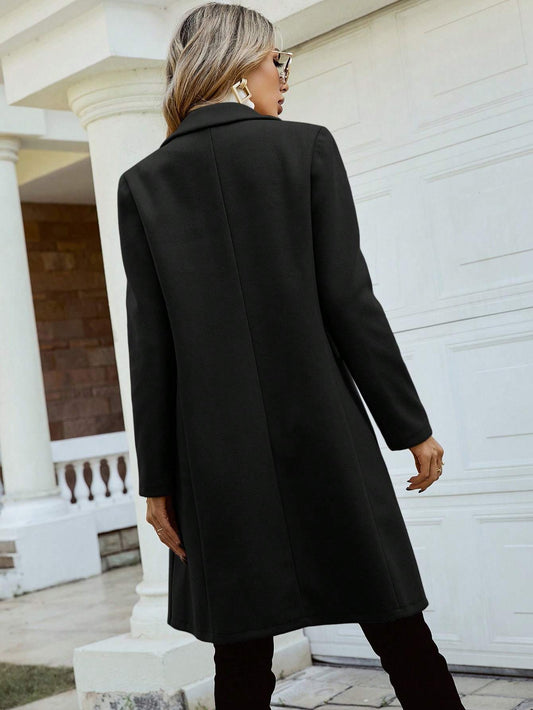 Clasi Double Breasted Lapel Collar Overcoat