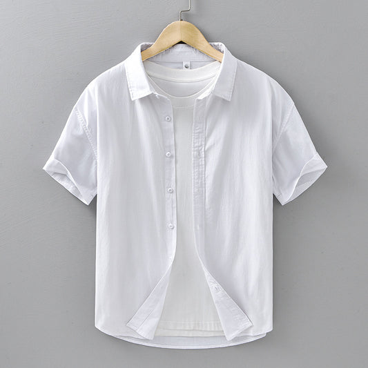 Casual Short-sleeved Cotton Shirt