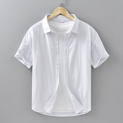 Casual Short-sleeved Cotton Shirt