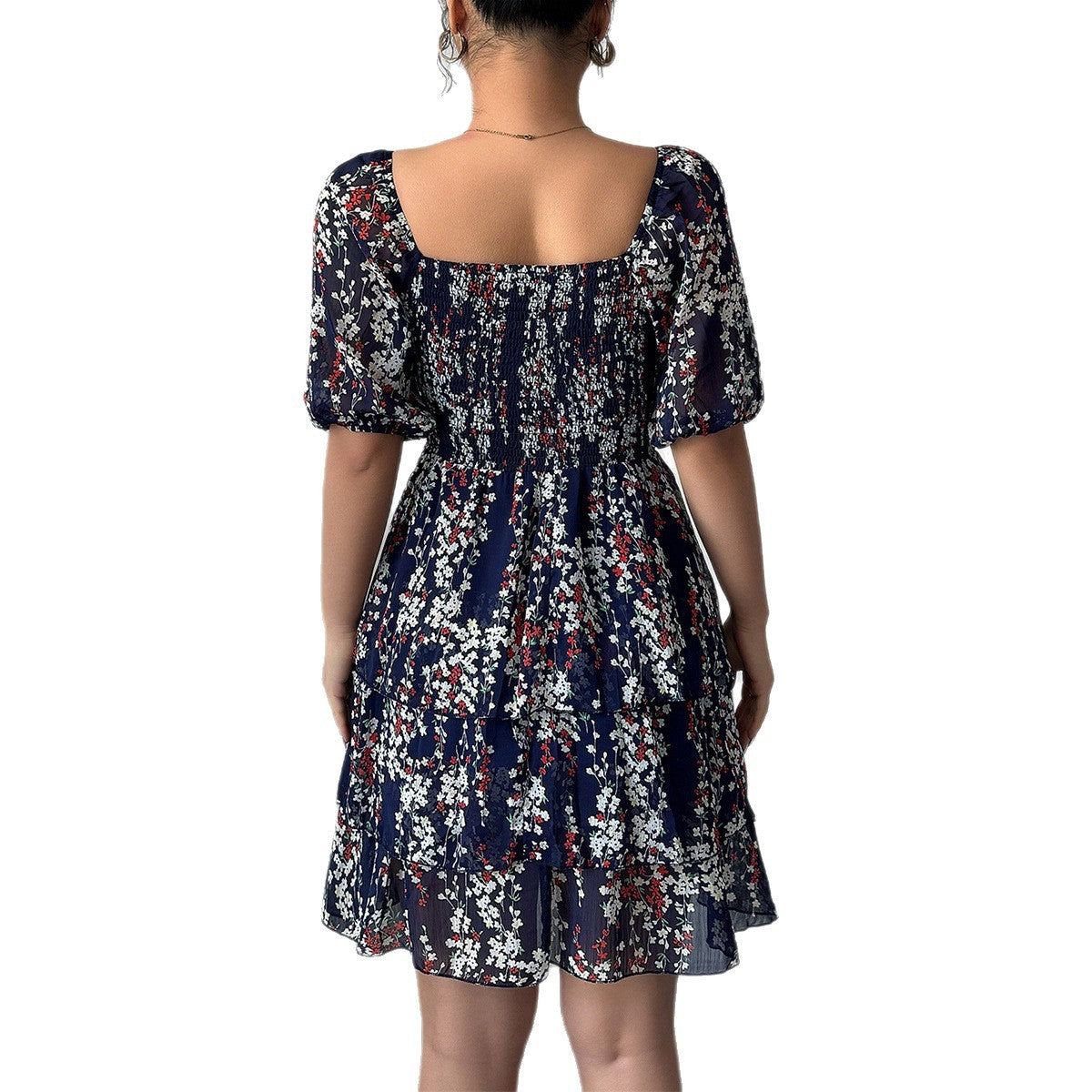 European Elegant Floral Dress