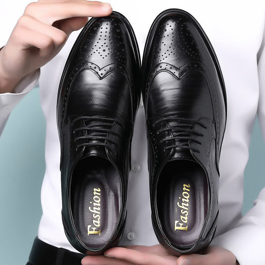 Men's Block Carved CasuLeather Shoes
