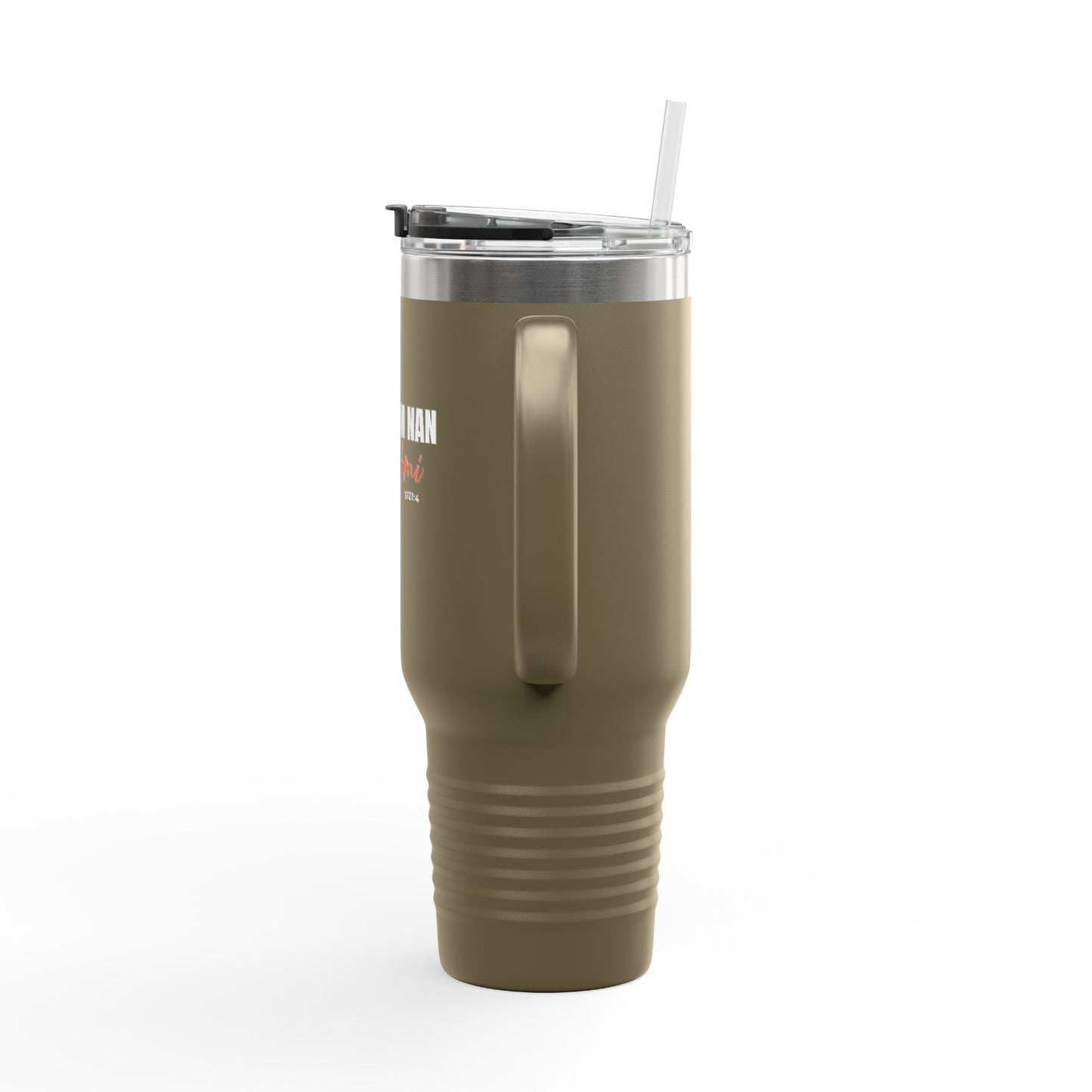 40oz Insulated Travel Mug "Bondye m nan pap Domi"