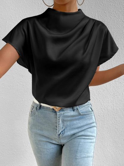 Elegant Folding Loose Women's Tops