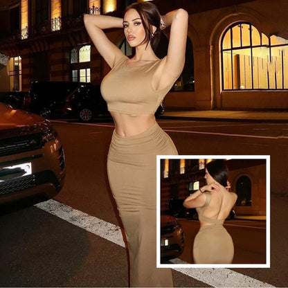 Women Tank Tops Long Skirts Party Dresses