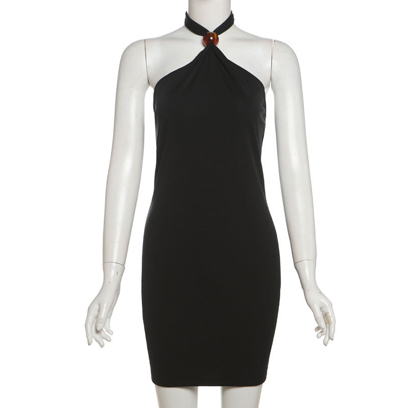 Halter Slim-fit Slimming Sheath Jumpsuit Dress