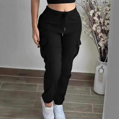 Fashion Drawstring Leisure Cargo Trousers